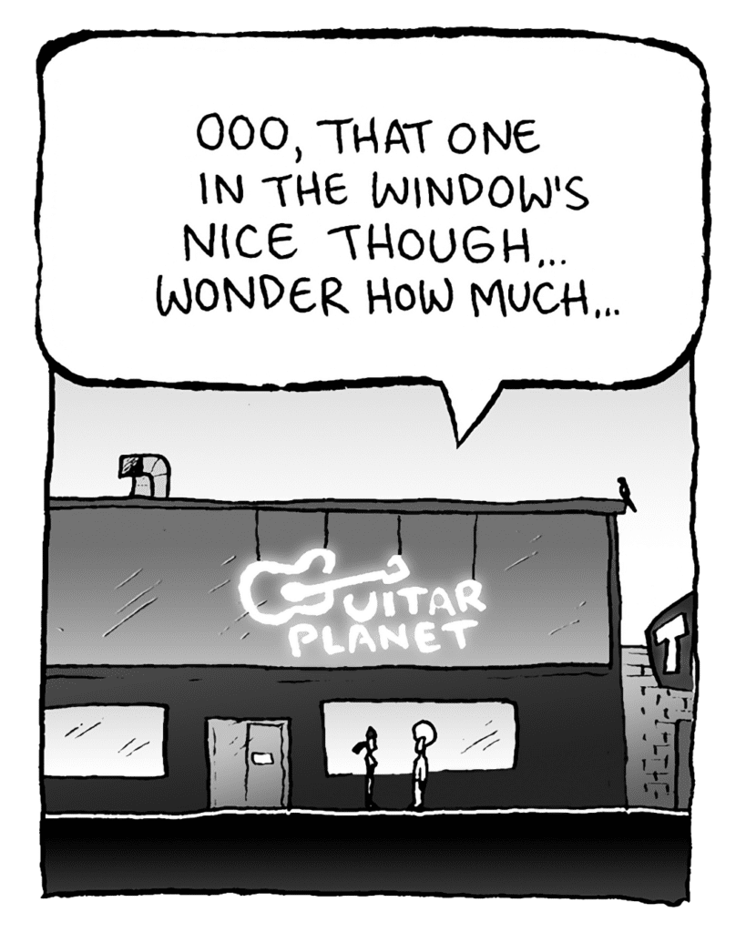 DAN: Ooo, that one in the window's nice though... Wonder how much...