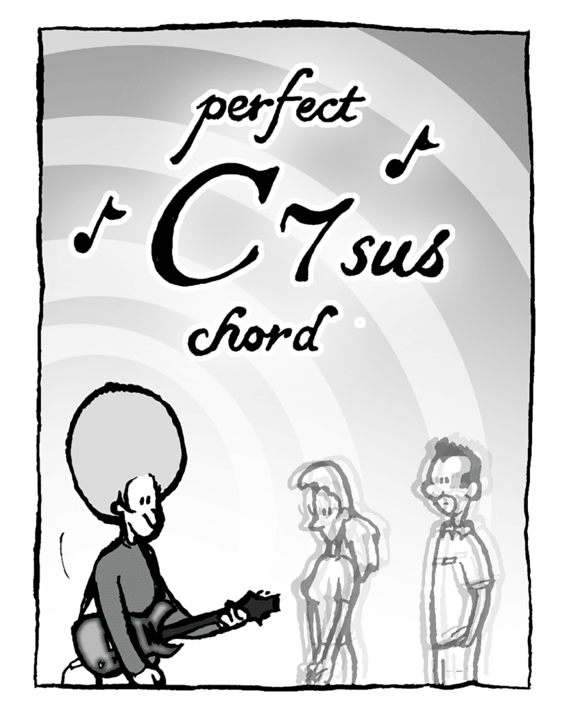 SOUND: perfect C suspended 7th chord