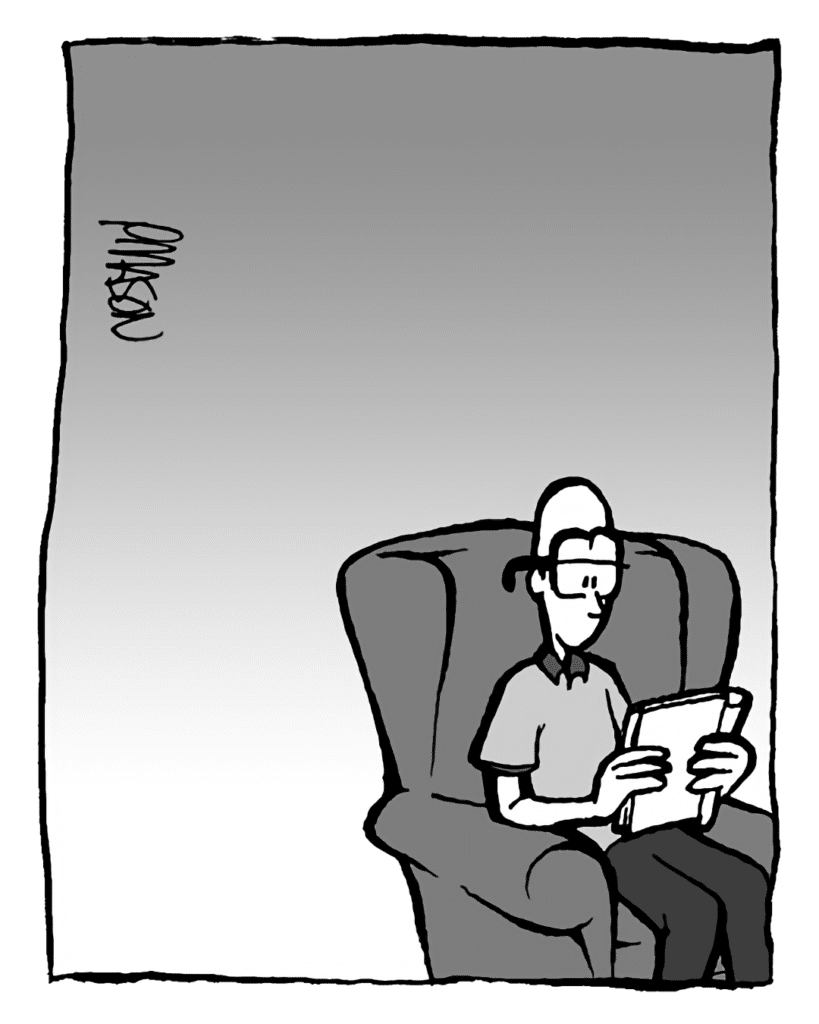 A pause.