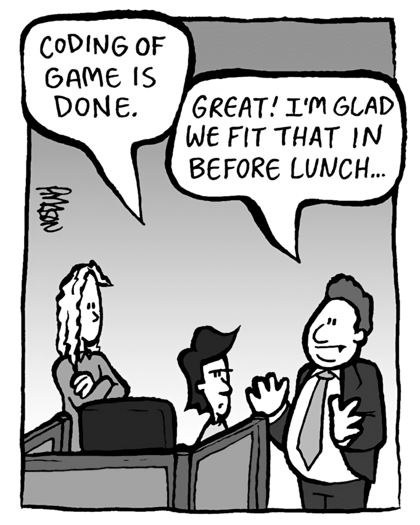YEVGENY: Coding of game is done.
BOBBY KOTICK: Great! I'm glad we fit that in before lunch...