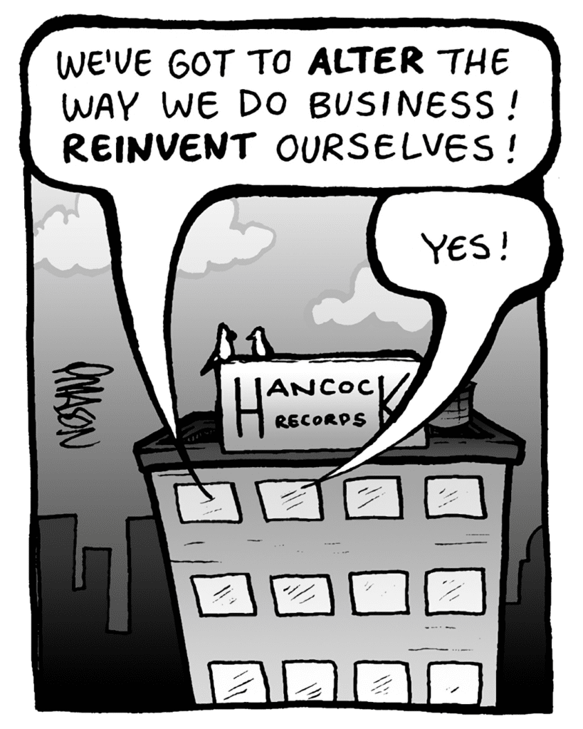 BART: We've got to ALTER the way we do business! REINVENT ourselves!
JOEL: Yes!