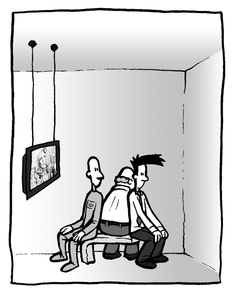 A pause.