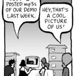 CHRISTINA: See? I posted mp3s of our demo last week.
DAN: Hey, that's a cool picture of us!