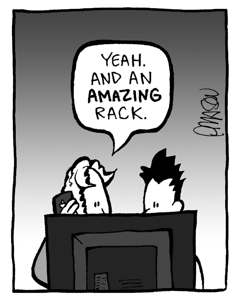 KEVIN: Yeah, and an amazing rack.