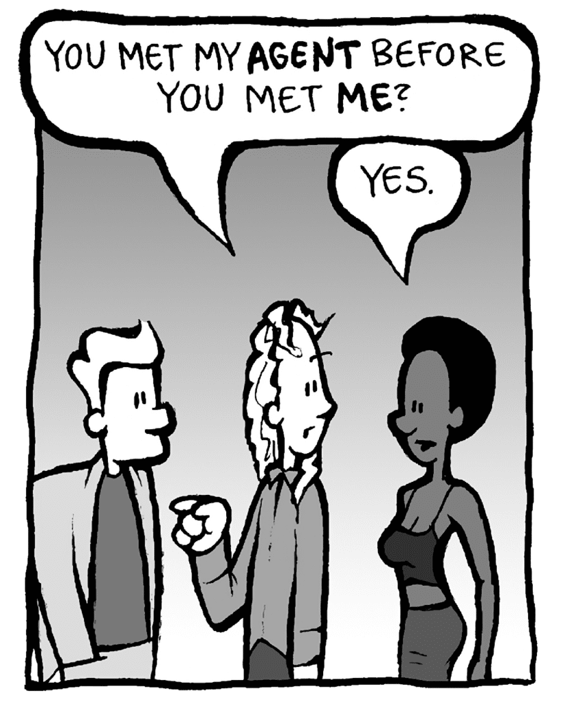 KEVIN: You met with my AGENT before you met ME?
SHUKRI: Yes.